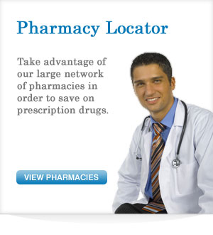 Pharmacy Locator - Take advantage of our large network of pharmacies in order to save on prescription drugs.